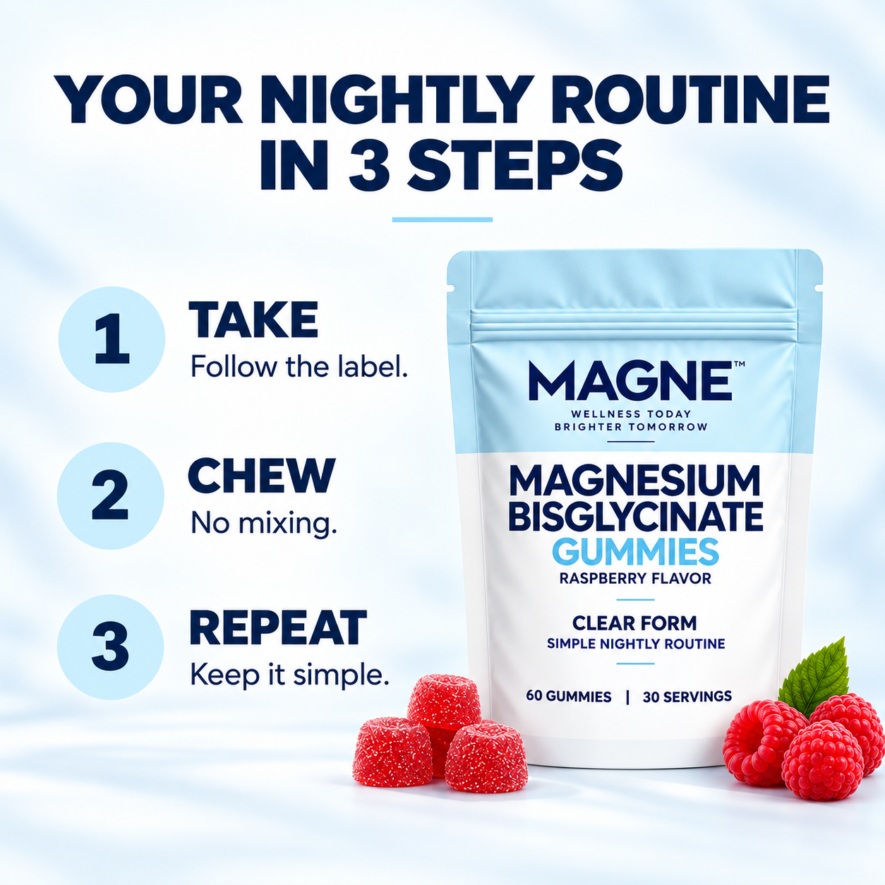 Your nightly routine in 3 steps